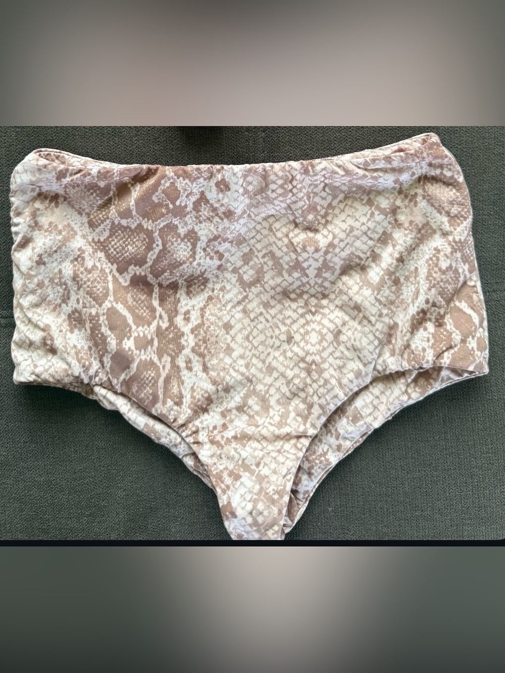 Mai XS High-Waist Bikini Bottom Snake Print